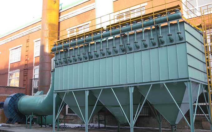 利菲尔特袋式除尘器+脱硫塔在东北某燃煤锅炉厂应用现场